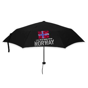 Norway norge - Regenschirm (klein) - Schwarz - Vorne