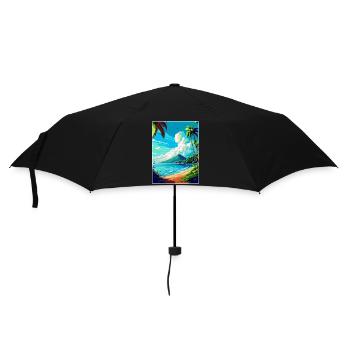 Martinique Caraïbes Vintage Voyage Affiche WPA Art - Parapluie standard - noir - Devant
