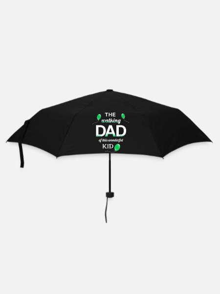 walking dad kid proud dad child - Regenschirm (klein) - Schwarz