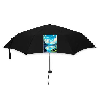 Danube River Europe Vintage Travel Poster Souvenir - Umbrella (small) - black - Front