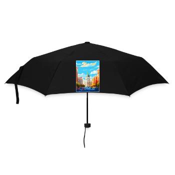 Madrid Spanien Vintage Reiseplakat WPA Souvenir - Regenschirm (klein) - Schwarz - Vorne