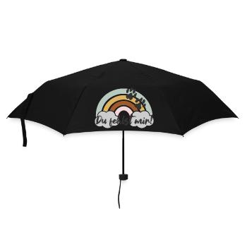Du fehlst mir! - Regenschirm (klein) - Schwarz - Vorne