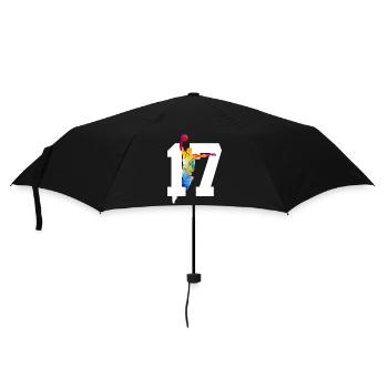NUMBER 17 BASKETBALL 17TH BIRTHDAY - Umbrella (small) - black - Front