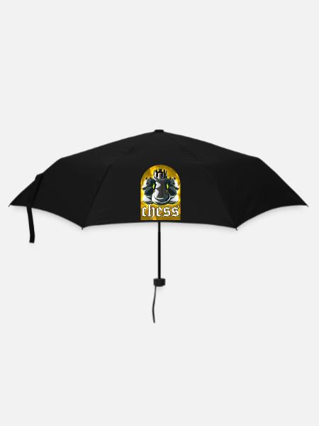 Schach - Regenschirm (klein) - Schwarz