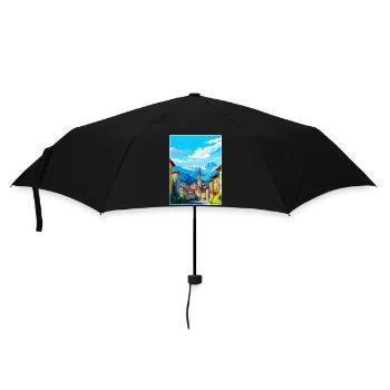 Bozen Italien Vintage Reiseplakat WPA Souvenir - Regenschirm (klein) - Schwarz - Vorne