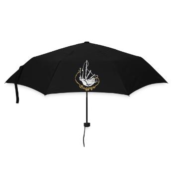 Schwungvoller Dudelsack Volksfest - Regenschirm (klein) - Schwarz - Vorne