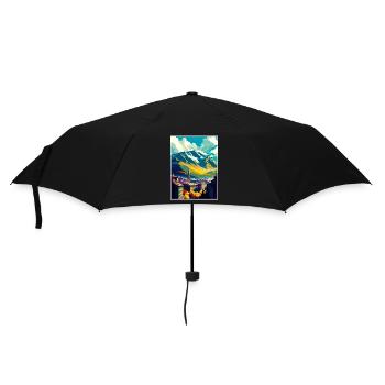 Grenoble Frankreich Vintage Reiseposter WPA Souvenir - Regenschirm (klein) - Schwarz - Vorne