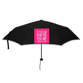 Mundschutz lustig Spruch - lustige Sprüche - Regenschirm (klein) - Schwarz - Vorne