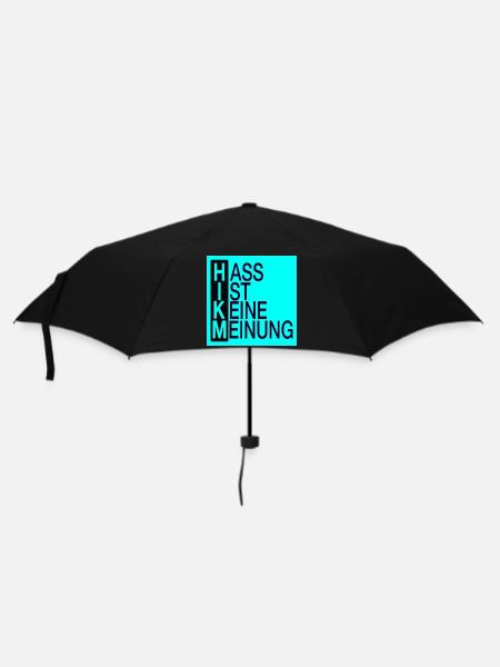 Hass ist keine Meinung - Regenschirm (klein) - Schwarz