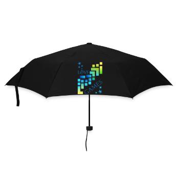 I love games - Regenschirm (klein) - Schwarz - Vorne