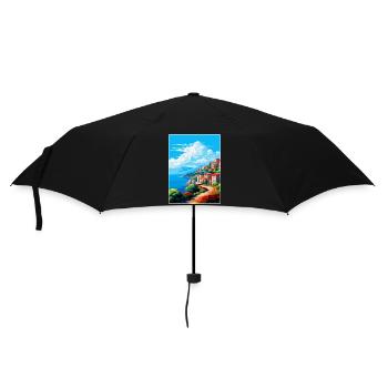Elba Italien Vintage Reiseplakat Souvenir Souvenir - Regenschirm (klein) - Schwarz - Vorne