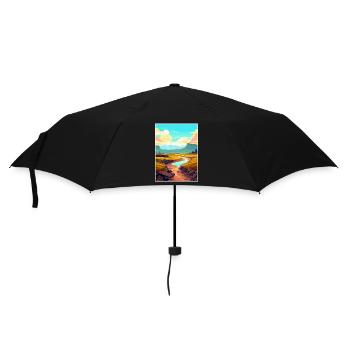 Vulkane Nationalpark Vulkan Hawaii Souvenir - Regenschirm (klein) - Schwarz - Vorne