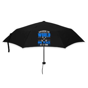 Die Welt erforschen, ein Ort nach dem anderen, See - Regenschirm (klein) - Schwarz - Vorne
