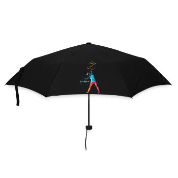 Eleganter Majorettenstab Showauftritt - Regenschirm (klein) - Schwarz - Vorne