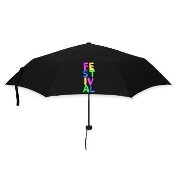 Festival - Regenschirm (klein) - Schwarz - Vorne