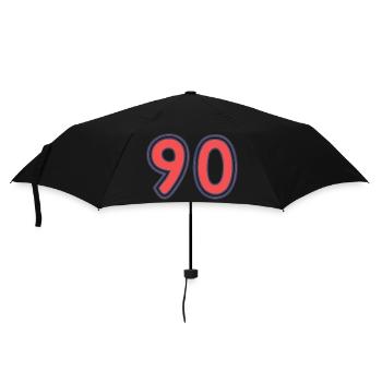 90. 90 JAHRE. 90-JÄHRIGES JUBILÄUM. 90-JÄHRIGES JUBILÄUM. - Regenschirm (klein) - Schwarz - Vorne