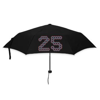 25. 25 ANS. 25e ANNIVERSAIRE. ANNIVERSAIRE 25 ANS. - Parapluie standard - noir - Devant