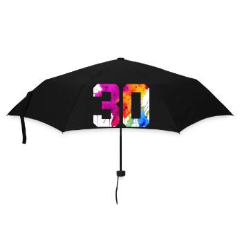 NUMMER 30 JAHRE ALT 30. GEBURTSTAG - Regenschirm (klein) - Schwarz - Vorne