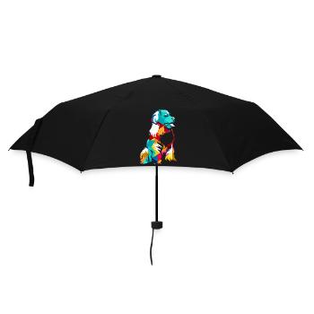 Kräftiger Berner Sennenhund Zughund - Regenschirm (klein) - Schwarz - Vorne