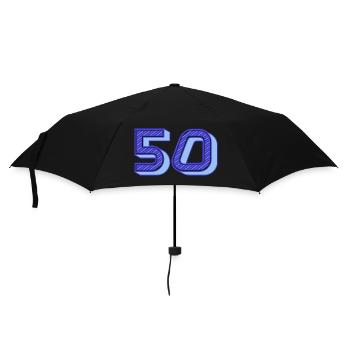 50. 50 ANS. 50e ANNIVERSAIRE. ANNIVERSAIRE 50 ANS. - Parapluie standard - noir - Devant