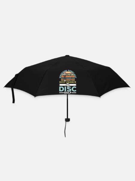 100% Chance auf Scheibengolf Frolf Freizeit-Werfer - Regenschirm (klein) - Schwarz