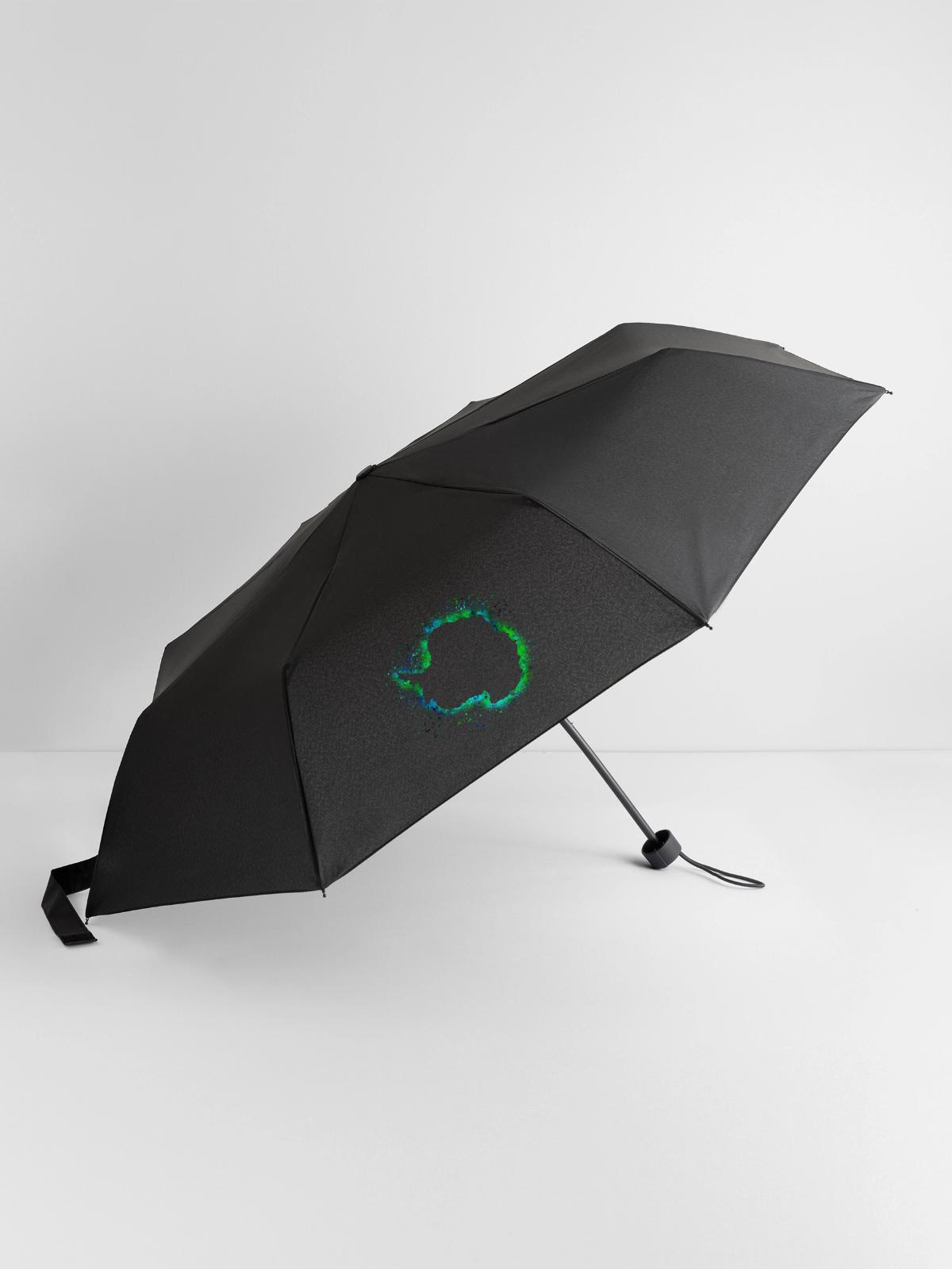 Antarktis - Regenschirm (klein) - Schwarz - Vorne