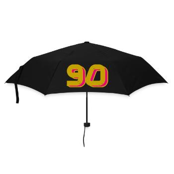 90. 90 JAHRE. 90-JÄHRIGES JUBILÄUM. 90-JÄHRIGES JUBILÄUM. - Regenschirm (klein) - Schwarz - Vorne