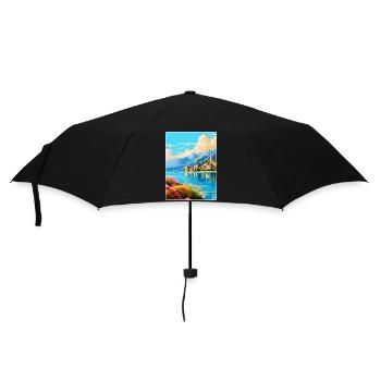 Comer See Italien Vintage Reiseplakat Souvenir WPA - Regenschirm (klein) - Schwarz - Vorne