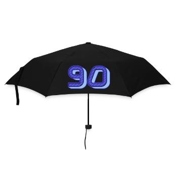 90. 90 JAHRE. 90. JAHRESTAG. 90-JÄHRIGES JUBILÄUM. - Regenschirm (klein) - Schwarz - Vorne