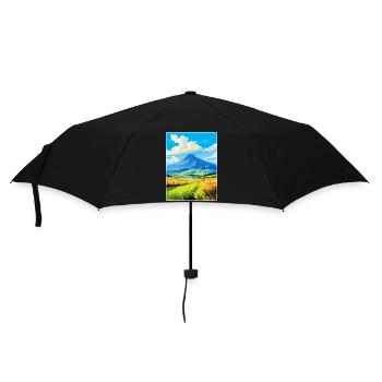 Mourne Mountains Vintage Travel Poster Souvenir - Umbrella (small) - black - Front