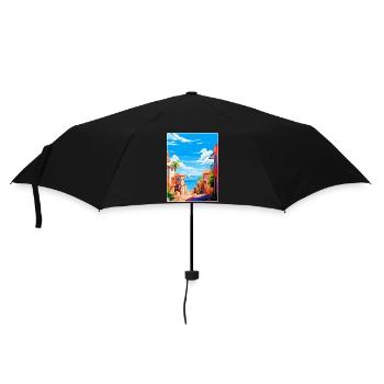 Palma Nova Spain Vintage Travel Poster Souvenir - Umbrella (small) - black - Front