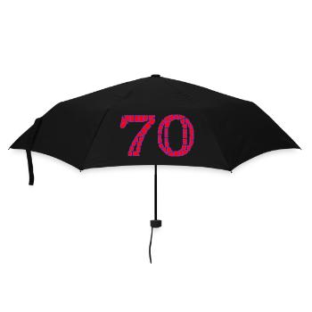 70. 70 ANS. 70e ANNIVERSAIRE. ANNIVERSAIRE 70 ANS. - Parapluie standard - noir - Devant