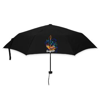 Urwüchsiger Dudelsack Volksmusik - Regenschirm (klein) - Schwarz - Vorne