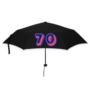 70. 70 ANS. 70e ANNIVERSAIRE. ANNIVERSAIRE 70 ANS. - Parapluie standard - noir - Devant