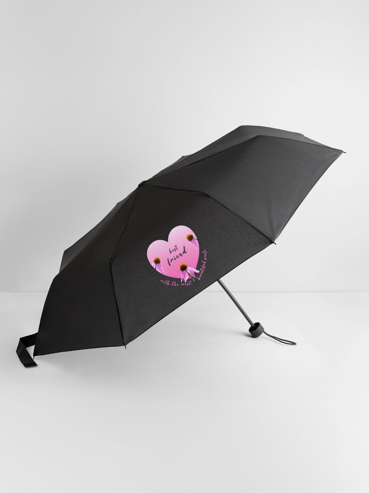 best friend - Regenschirm (klein) - Schwarz - Vorne
