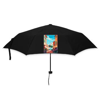 St Tropez France Affiche de voyage vintage souvenir - Parapluie standard - noir - Devant