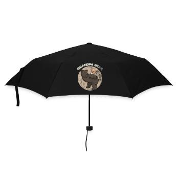 Grandpa Bear - Regenschirm (klein) - Schwarz - Vorne
