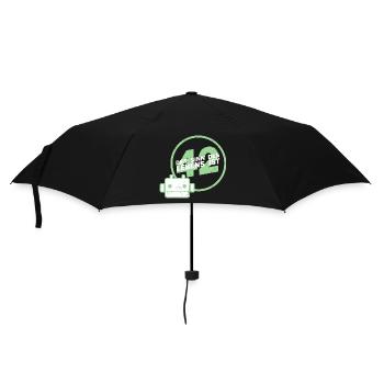 Intergalaktische Sinnsuche Anhalter - Regenschirm (klein) - Schwarz - Vorne