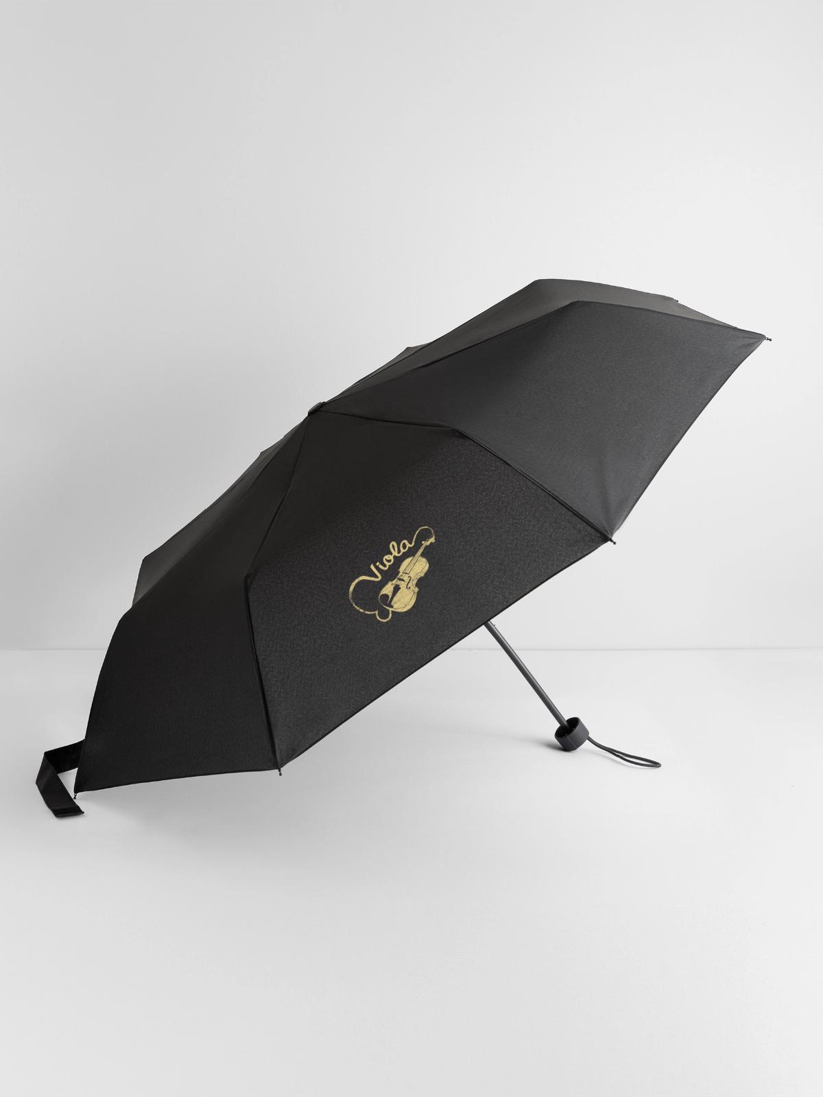 Bratsche - Regenschirm (klein) - Schwarz - Vorne