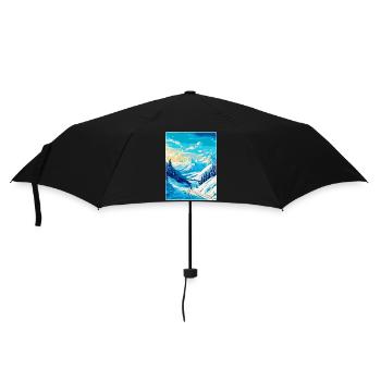 Laax Schweiz Vintage Reiseplakat Souvenir - Regenschirm (klein) - Schwarz - Vorne