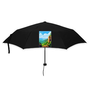 Elbe Sandstone Mountains Germany Travel Poster WPA - Umbrella (small) - black - Front