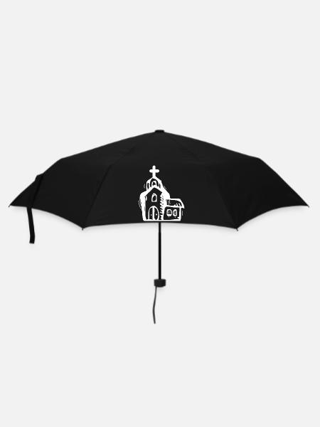 Kirche - Regenschirm (klein) - Schwarz