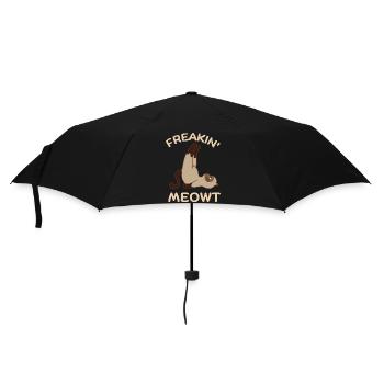 Freakin Meowt - Regenschirm (klein) - Schwarz - Vorne