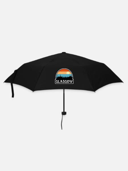 Glasgow Schottland Flagge Skyline Reisesouvenir - Regenschirm (klein) - Schwarz