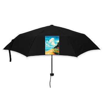 Norfolk Küste Vintage Reise Poster Souvenir WPA - Regenschirm (klein) - Schwarz - Vorne