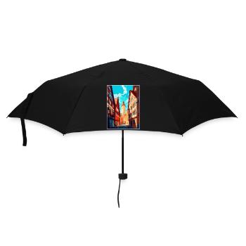 Hildesheim Deutschland Vintage Reiseplakat Souvenir - Regenschirm (klein) - Schwarz - Vorne