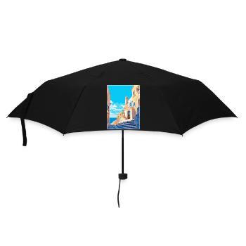 Rhodos Griechenland Vintage Reiseplakat WPA Souvenir - Regenschirm (klein) - Schwarz - Vorne