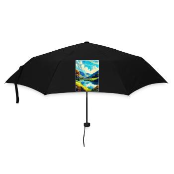 Lake District England Uk Vintage Travel Poster WPA - Umbrella (small) - black - Front