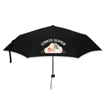 Stresstöter Massage-Therapeut Massage-Therapie - Regenschirm (klein) - Schwarz - Vorne