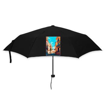 Valencia Spanien Vintage Reiseplakat Souvenir WPA - Regenschirm (klein) - Schwarz - Vorne